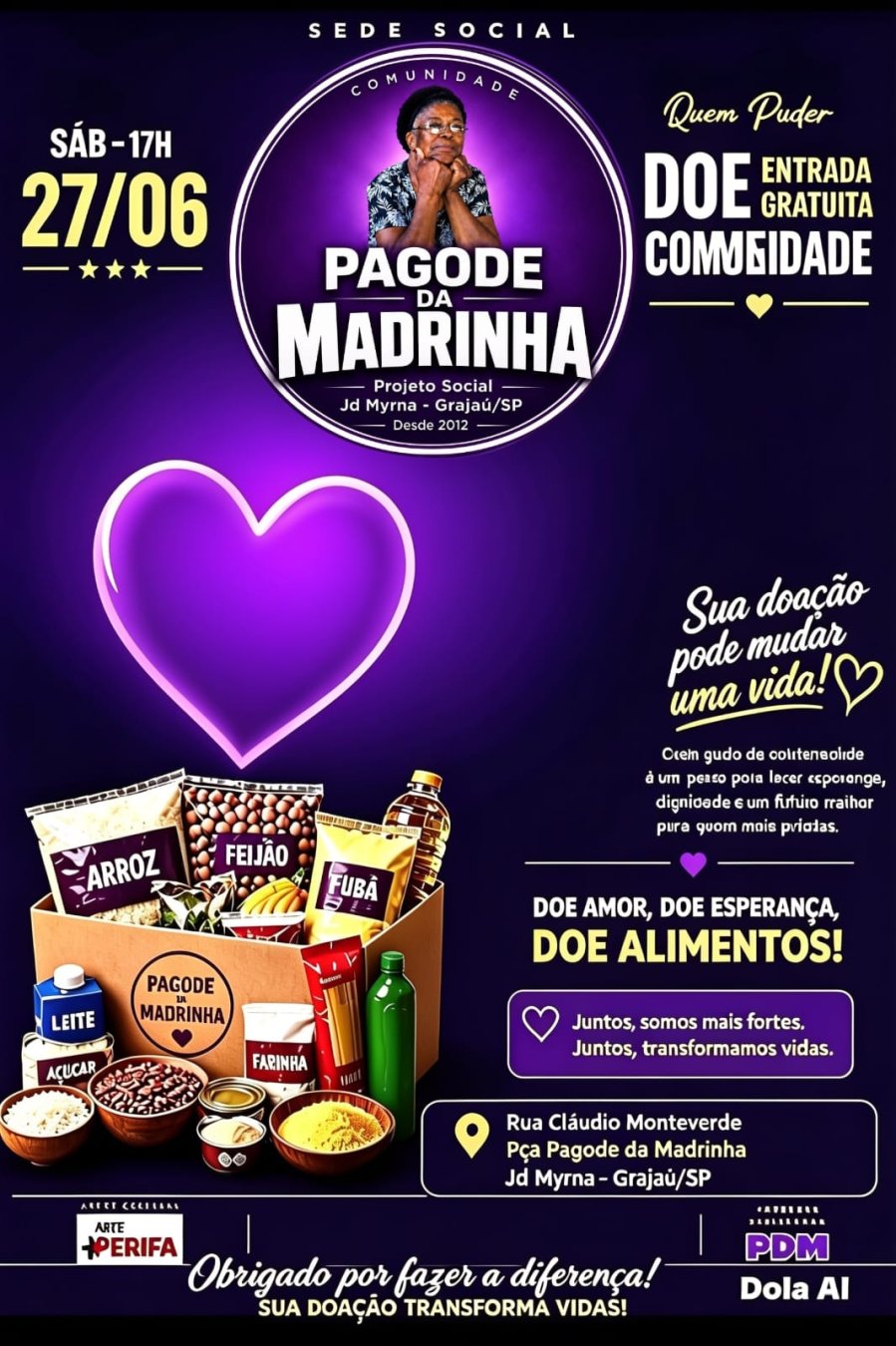 Galeria 💜 PAGODE DA MADRINHA – TRANSFORMANDO VIDAS DESDE 2012 💜