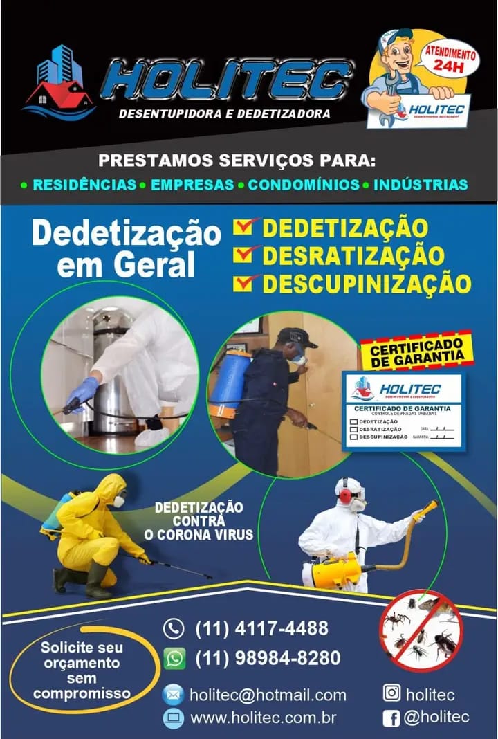 HOLITEC DEDETIZAÇÃO EM GERAL