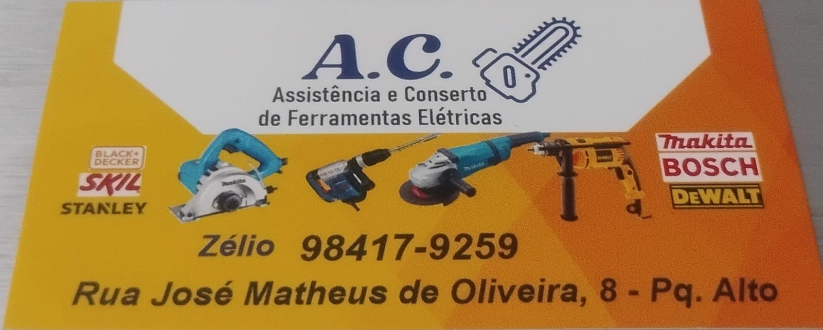 ASSISTENCIA E CONCERTO DA FERRANTAS ELETRICAS