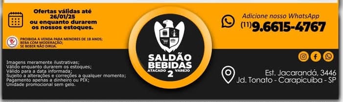 SALDÃO BEBIDAS ATACADOS 2 VAREJO TOP10