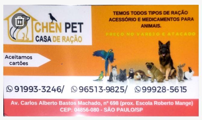 CASA DE RAÇÃO CHEN PET